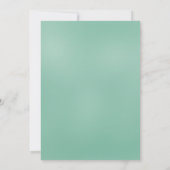 Script Neo Mint Teal Witte Slingerlichtjes Bruilof Kaart (Achterkant)