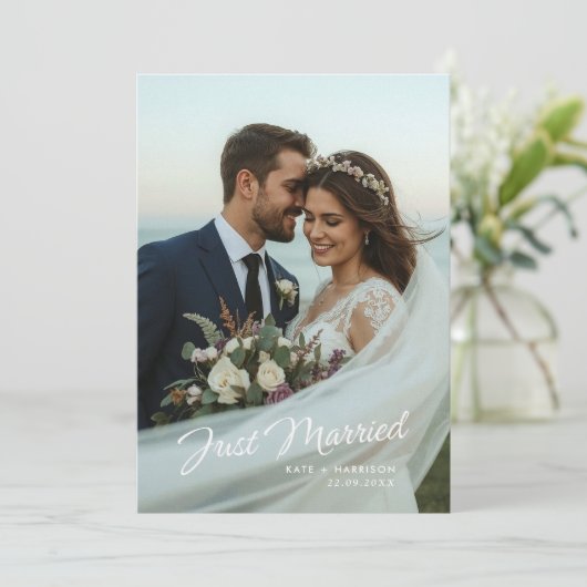 Script 'Net Getrouwd Trouwfoto Aankondiging (Staand voorkant)