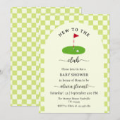 Script nieuw voor de club golf Baby Shower Kaart (Voorkant / Achterkant)