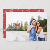 Script Noel Photo Moderne Vakantie Fotokaarten Feestdagenkaart (Voorkant / Achterkant)