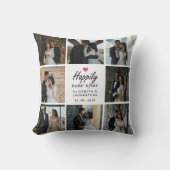 Script nog lang en gelukkig na Pink Heart Photo Co Kussen (Voorkant)