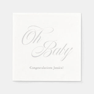 Script Oh Baby BABY SHOWER Genderneutraal Servetten