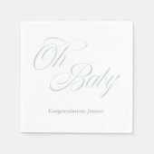 Script Oh Baby | BABY SHOWER | Het is een jongen Servetten (Voorkant)