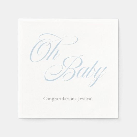Script Oh Baby | BABY SHOWER | Het is een jongen Servetten (Voorkant)