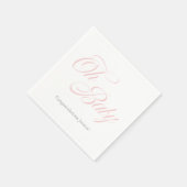 Script Oh Baby | BABY SHOWER | Het is een meisje Servet (Hoek)