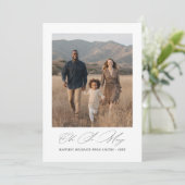 Script Oh So Merry Joyful Foto Kerst Eenvoudig Feestdagenkaart (Staand voorkant)