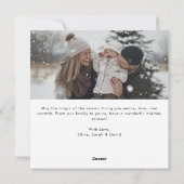 Script Oh Wat een leuke kerst familie boog foto Feestdagenkaart (Achterkant)