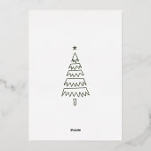 Script Olive Groen Kerstfeest Folie Uitnodiging (Achterkant)