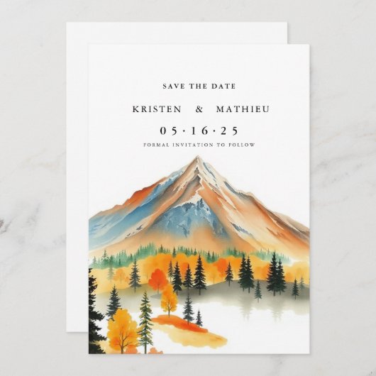 Script Online Mountain Save The Date (Voorkant / Achterkant)