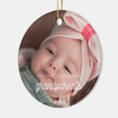  script Ons Eerste Kerstfeest als grootouders Keramisch Ornament (Links)