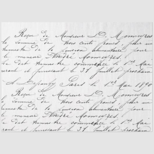 Script-ontkoppelpapier Tissuepapier (Voorkant)