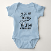 Script Opa's Golfvriendje Baby Body Romper (Voorkant)