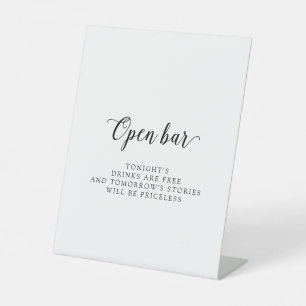  Script Open Bar Reclamebord Met Voetstuk