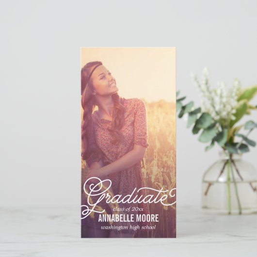 Script Overlay Afstudeer Uitnodiging (Staand voorkant)