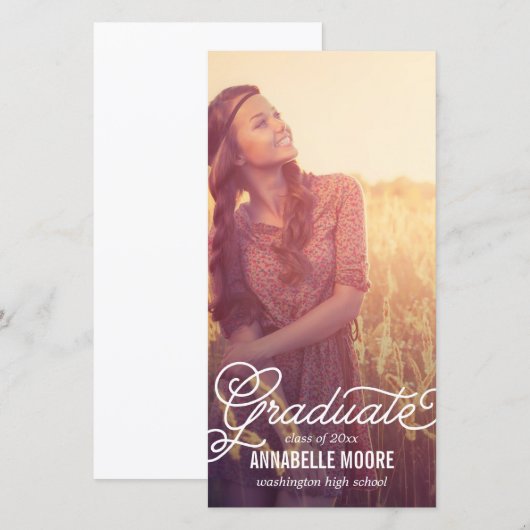 Script Overlay Afstudeeraankondiging Aankondiging (Voorkant / Achterkant)