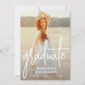 Script Overlay Afstuderen Fotoaankondiging Kaart (Voorkant)