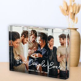 Script Overlay Gepersonaliseerd Beste paar ooit Fotoblokken