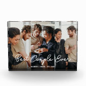 Script Overlay Gepersonaliseerd Beste paar ooit Fotoblokken (Voorkant)