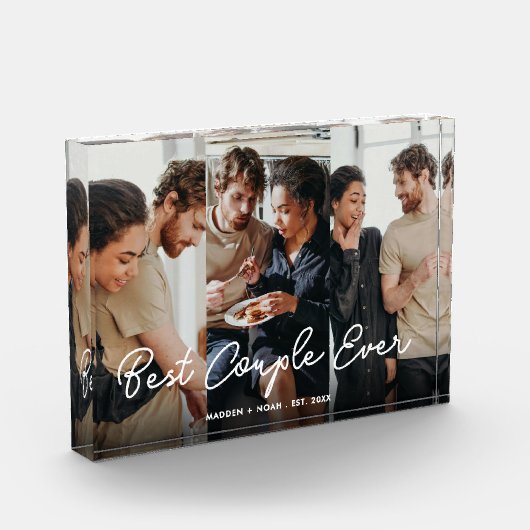 Script Overlay Gepersonaliseerd Beste paar ooit Fotoblokken (Links)