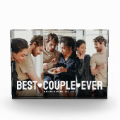 Script Overlay Gepersonaliseerd Beste paar ooit Fotoblokken (Voorkant)