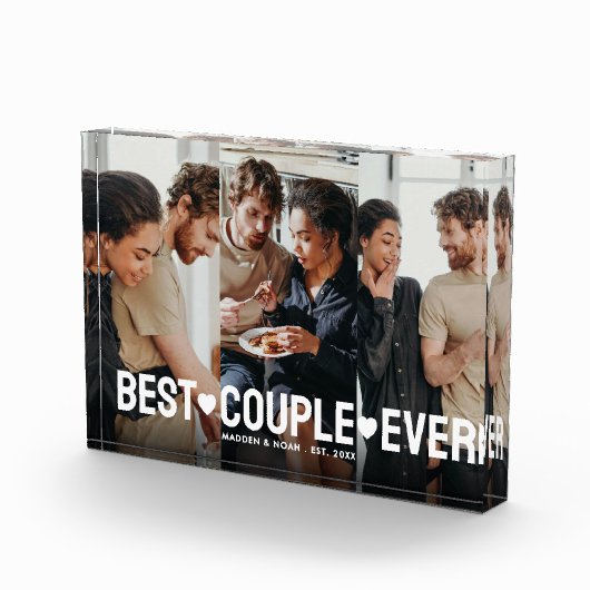 Script Overlay Gepersonaliseerd Beste paar ooit Fotoblokken (Rechts)