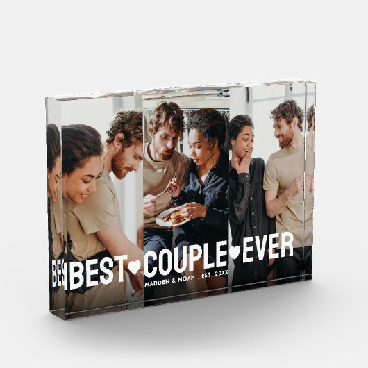 Script Overlay Gepersonaliseerd Beste paar ooit Fotoblokken (Links)