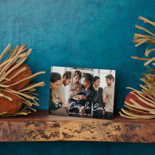 Script Overlay Gepersonaliseerde Beste Paar Ooit F Fotoplaat (Zijkant)