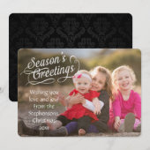 Script Overlay Seizoen Groeten Fotokaart Feestdagenkaart (Voorkant / Achterkant)