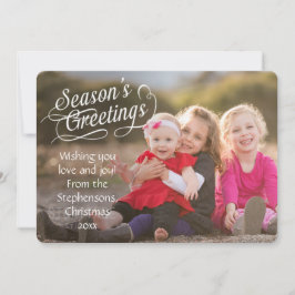 Script Overlay Seizoen Groeten Fotokaart Feestdagenkaart