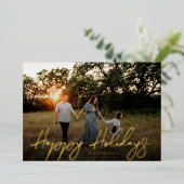 Script Overlay Vakantiefoto Folie Feestdagenkaart (Staand Voorkant)