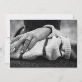 Script Paarse trouwfoto Sla de datumkaarten op Save The Date (Achterkant)