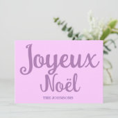 Script Paarse vrolijke kerstvakantie Kaart (Staand voorkant)