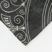  Script Paris Eiffel Tower Black Chalkboard Fleece Deken (Hoek)