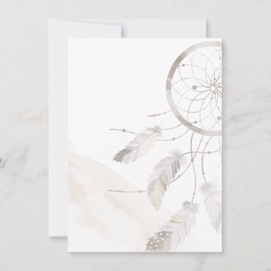 Script Pastel Couples Baby shower Dream Catcher Kaart (Achterkant)