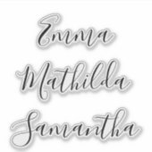  Script Personalized Bridesmaid's Name stickers (Voorkant)