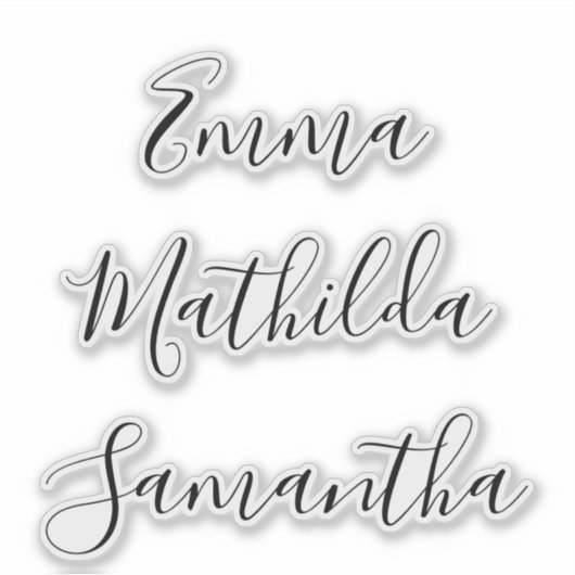 Script Personalized Bridesmaid's Name stickers (Voorkant)