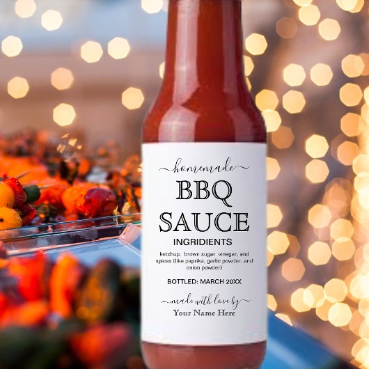 Script Persoonlijk Gebrouwen BBQ SAUCE Etiket