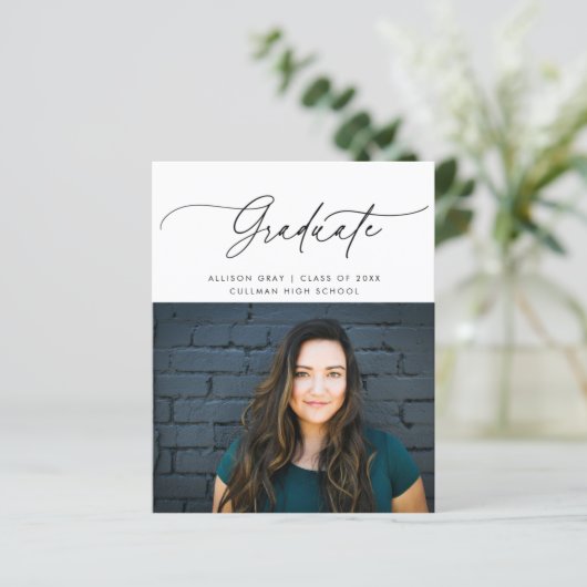 Script Photo Afstuderen Card (Staand voorkant)