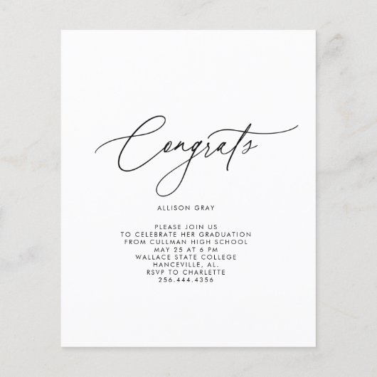 Script Photo Afstuderen Card (Achterkant)