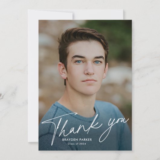 Script Photo Afstuderen Dank je kaart (Voorkant)