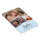 Script Photo Birth Light Blue Magnet Magneet (Rechterzijde)