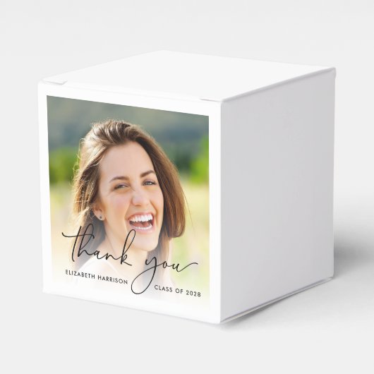 Script Photo Graduation Party Bedankt Bedankdoosjes (Voorkant Zijde)