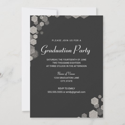 Script Photo Graduation Party Kaart (Achterkant)