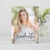 Script Photo Graduation Party Kaart (Staand voorkant)