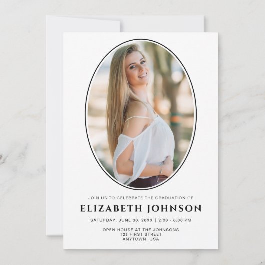 Script Photo Graduation Party Kaart (Achterkant)