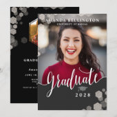 Script Photo Graduation Party Kaart (Voorkant / Achterkant)