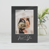 Script Photo Lijst Shadow Effect-bedankkaart Kaart (Staand voorkant)