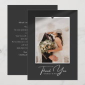 Script Photo Lijst Shadow Effect-bedankkaart Kaart (Voorkant / Achterkant)