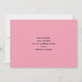 Script Photo Minimalist Bewaar de datum Uitnodigin Kaart (Achterkant)