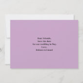 Script Photo Minimalist Bewaar de datum Uitnodigin Kaart (Achterkant)